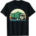 thumbnail image 1 of t-shirt Retro Garbage Truck - Dump Trash Collector Recycling Lover T-Shirt mens，black，women，funny，journey，Crew Neck, Short Sleeve,printing, 1 of 4