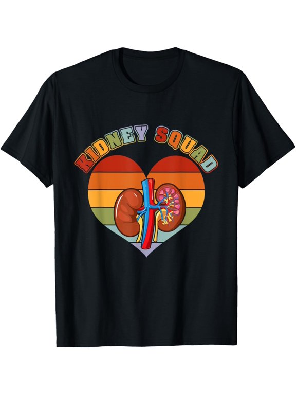 t-shirt Retro Kidney Squad Team Nephrology Nurse Dialysis Technician T-Shirt mens,black,women,funny,journey,Crew Neck, Short Sleeve,custom clothing patterns.gift