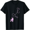 thumbnail image 1 of t-shirt Retro Poodle Skirt - 1950's Sock Hop Costume 50s Theme Dog T-ShirtMen and women can wear, black T-shirts, gifts. Age: M,L，XL 2XL, 3XL, 4XL, 1 of 4