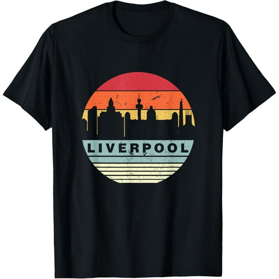 t-shirt Retro Vintage Matching Liverpool T-Shirt mens,black,women,funny,journey,Crew Neck, Short Sleeve,printing