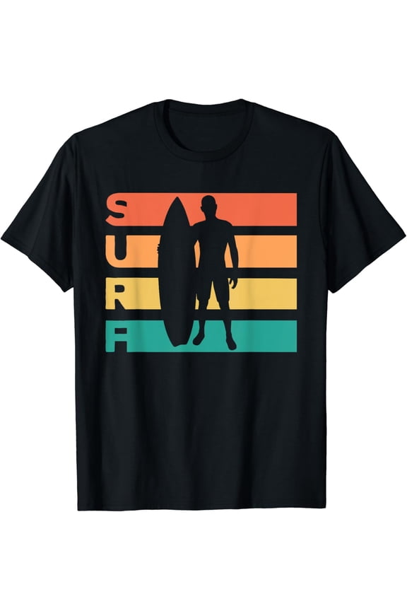 t-shirt Retro Vintage Surfing Gift For Surfers T-Shirt mens t shirt,black,women,funny,misfits,men,journey
