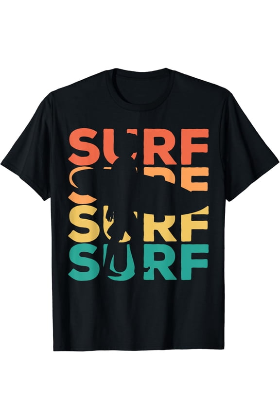t-shirt Retro Vintage Surfing Gift For Surfers T-Shirt mens t shirt,black,women,funny,misfits,men,journey