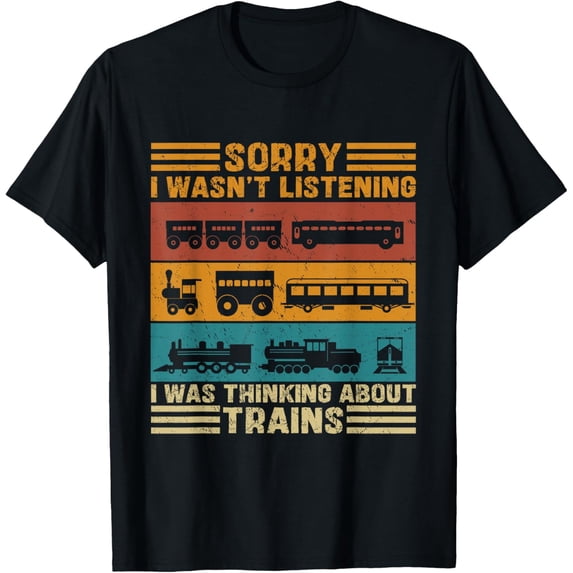 t-shirt Retro Wagon Train Lover Model Railroad Conductor Funny Train T-Shirt mens t shirt,black,women,funny,misfits,men,journey