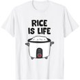 thumbnail image 1 of t-shirt Rice Is Life Asian Food Chinese Rice Love Rice T-Shirt mens, woman, white，funny，journey，Crew Neck, Short Sleeve,custom clothing patterns.gift, 1 of 4