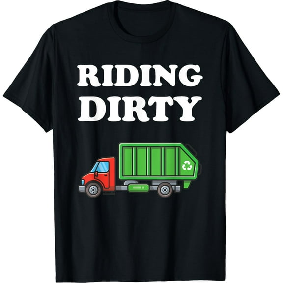 t-shirt Riding Dirty Recycling Truck Kids Boys Toddlers Girls Trash T-Shirt mens，black，women，funny，men，journey，Crew Neck, Short Sleeve,printing