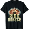 thumbnail image 1 of t-shirt Ringmaster - Vintage Circus Birthday T-Shirt mens，black，women，funny，journey，Crew Neck, Short Sleeve,custom clothing patterns.gift, 1 of 4
