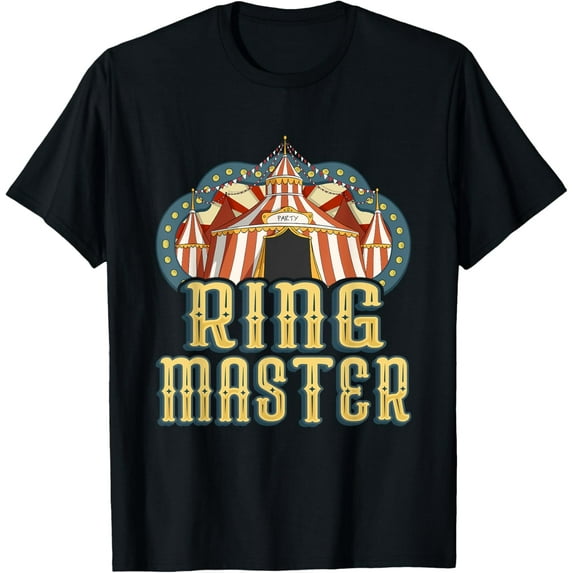 t-shirt Ringmaster - Vintage Circus Birthday T-Shirt mens，black，women，funny，journey，Crew Neck, Short Sleeve,custom clothing patterns.gift