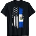 thumbnail image 1 of t-shirt Salvadoran America Flag T-Shirt - El Salvador USA Shirt T-Shirt mens t shirt，black，women，funny，misfits，men，journey, 1 of 4