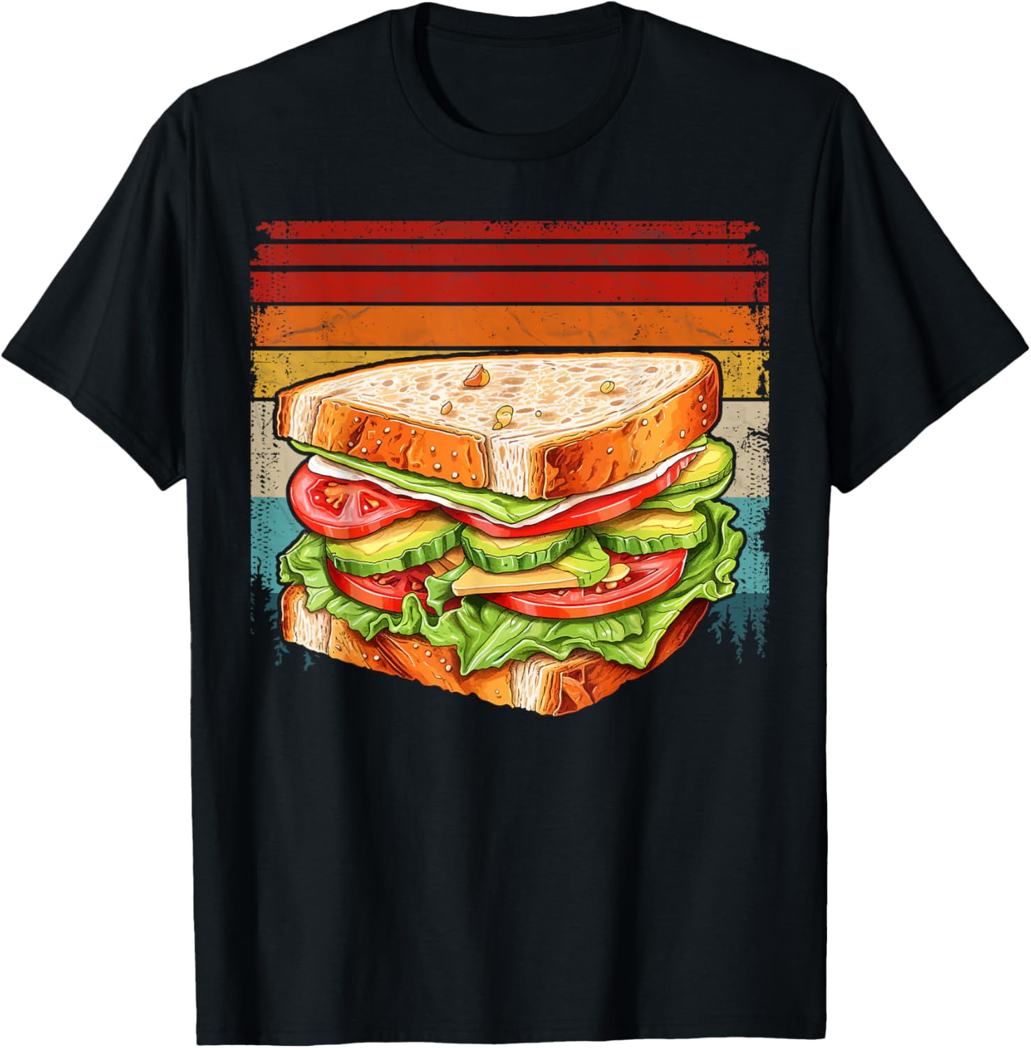 t-shirt Sandwich Vintage Distressed Retro Style Cool Sandwich T