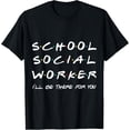 thumbnail image 1 of t-shirt School Social Worker Public Servant Volunteer Typography T-Shirt mens，black，women，funny，journey，Crew Neck, Short Sleeve,custom clothing patterns.gift, 1 of 4