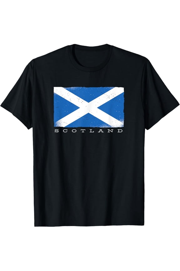 t-shirt Scotland Flag Grunge Style Scottish St Andrew's Cross T-Shirt mens,black,women,funny,journey,Crew Neck, Short Sleeve,custom clothing patterns.gift