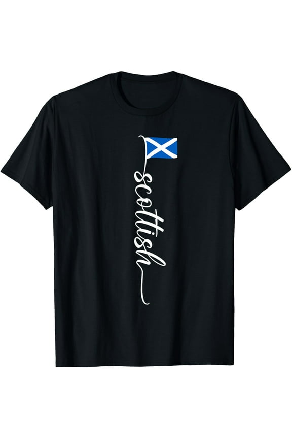 t-shirt Scotland Signature Scottish Flag T-Shirt mens,black,women,funny,journey,Crew Neck, Short Sleeve,custom clothing patterns.gift