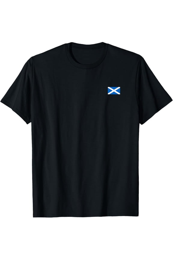 t-shirt Scotland T Shirt Women Men Left Chest Saltire Scottish Flag T-Shirt mens,black,women,funny,men,journey,Crew Neck, Short Sleeve,printing