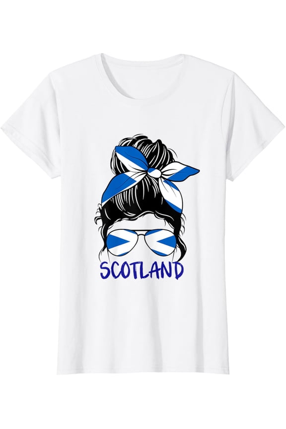 t-shirt Scottish Girl Scotland Woman Proud Scotland flag T-Shirt mens, woman, white,funny,journey,Crew Neck, Short Sleeve,custom clothing patterns.gift