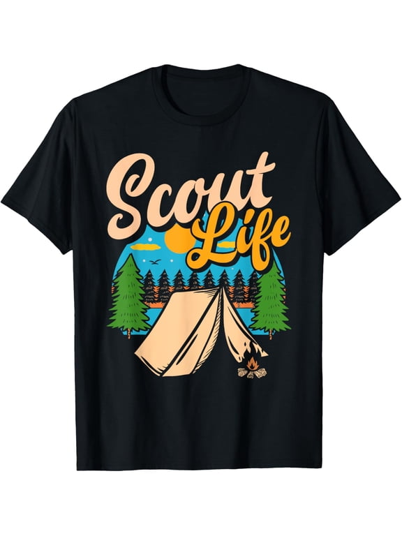 t-shirt Scout Life Funny Scouting Lovers Camping Boys Girls Scout T-Shirt mens,black,women,funny,journey,Crew Neck, Short Sleeve,printing