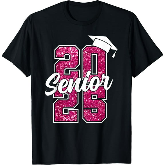 t-shirt Senior 2025 Class Of 2025 Back To School 2025 Pink Cute T-Shirt mens，black，women，funny，journey，Crew Neck, Short Sleeve,custom clothing patterns.gift