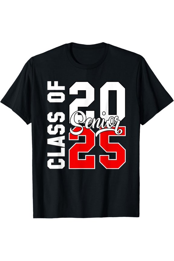 t-shirt Seniors Graduation 2025 Class Of 2025 Back To School T-Shirt mens,black,women,funny,journey,Crew Neck, Short Sleeve,custom clothing patterns.gift
