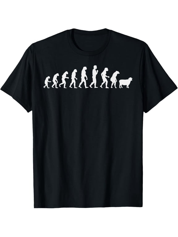 t-shirt Sheep Evolution T-Shirt mens,black,women,funny,journey,Crew Neck, Short Sleeve,custom clothing patterns.gift