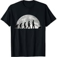 thumbnail image 1 of t-shirt Shetland Sheepdog Evolution Moon Sheltie T-Shirt mens，black，women，funny，journey，Crew Neck, Short Sleeve,printing, 1 of 4