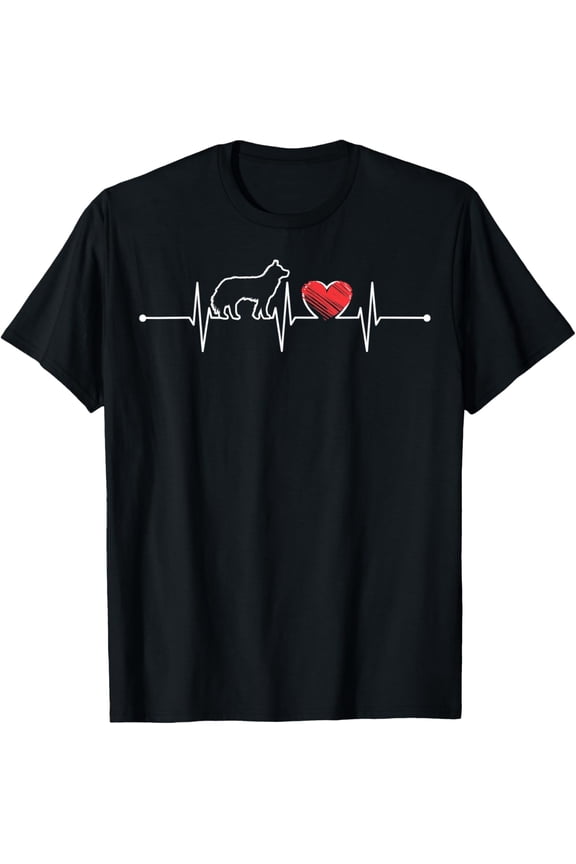 t-shirt Siberian Husky Heartbeat Gift EKG Puppy Pet Dogs Lover Funny T-Shirt.