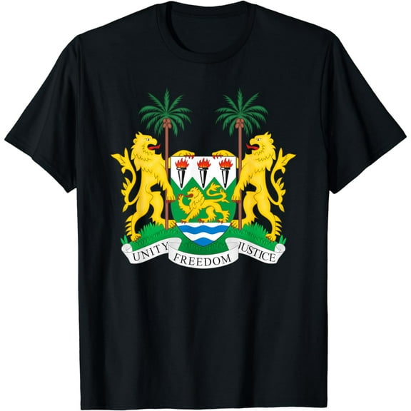 t-shirt Sierra Leone T-shirt Coat of arms Tee Flag souvenir Freetown T-Shirt mens t shirt，black，women，funny，misfits，men，journey
