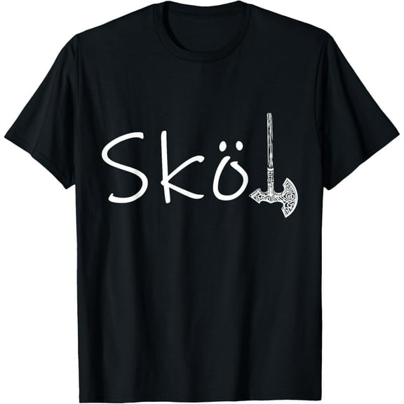 t-shirt Sk?l Viking - Toast Skol Axe Valhalla Thor Warrior T-Shirt mens，black，women，funny，journey，Crew Neck, Short Sleeve,printing