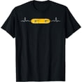 thumbnail image 1 of t-shirt Skateboard Heartbeat Fun Skateboarding Skateboarder Graphic T-Shirt mens，black，women，funny，journey，Crew Neck, Short Sleeve,printing, 1 of 4