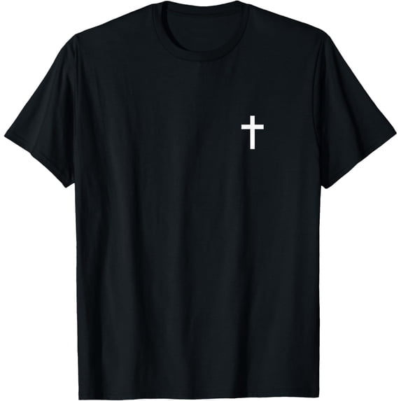 t-shirt Small Cross Subtle Christian Minimalist Religious Faith T-ShirtMen and women can wear, black T-shirts, gifts. Age: M,L,XL 2XL, 3XL, 4XL