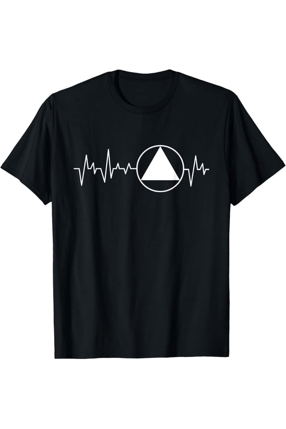 t-shirt Sobriety Heartbeat - Sober Recovery Abstinence AA NA T-Shirt mens,black,women,funny,journey,Crew Neck, Short Sleeve,custom clothing patterns.gift