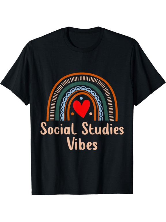 t-shirt Social Studies Teacher T-Shirt mens,black,women,funny,journey,Crew Neck, Short Sleeve,custom clothing patterns.gift