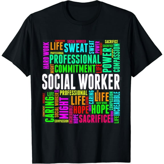 t-shirt Social Worker Gift for Public Servant T-Shirt mens，black，women，funny，journey，Crew Neck, Short Sleeve,custom clothing patterns.gift