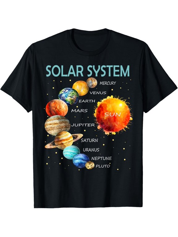 t-shirt Solar System Planets Science Space Boys Girls STEM Kids T-Shirt.