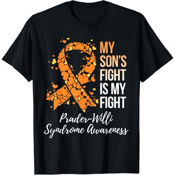 t-shirt My Son’s Fight Is My Fight Prader Willi Syndrome Awareness T-Shirt mens，black，women，funny，journey，Crew Neck, Short Sleeve,custom clothing patterns.gift
