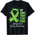 thumbnail image 1 of t-shirt My Son’s Fight Is My Fight Spinal Cord Injury Awareness T-Shirt mens，black，women，funny，journey，Crew Neck, Short Sleeve,custom clothing patterns.gift, 1 of 4