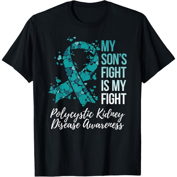 t-shirt My Son’s Fight Polycystic Kidney Disease PKD Awareness T-Shirt mens，black，women，funny，journey，Crew Neck, Short Sleeve,custom clothing patterns.gift