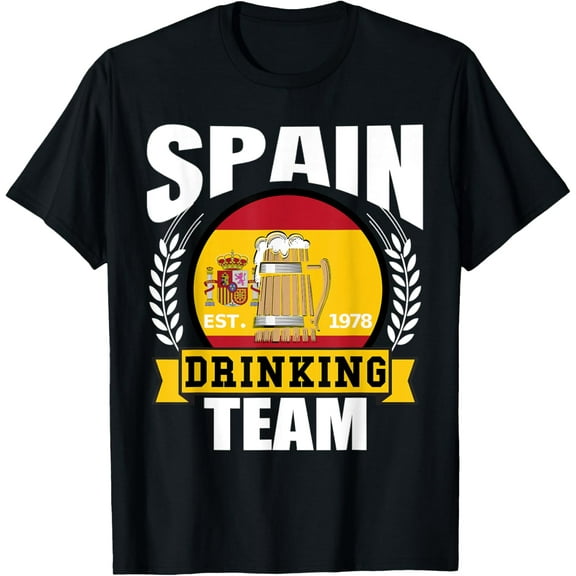 t-shirt Spain Drinking Team Funny Spanish Flag Beer Party Gift Idea T-Shirt mens t shirt，black，women，funny，misfits，men，journey