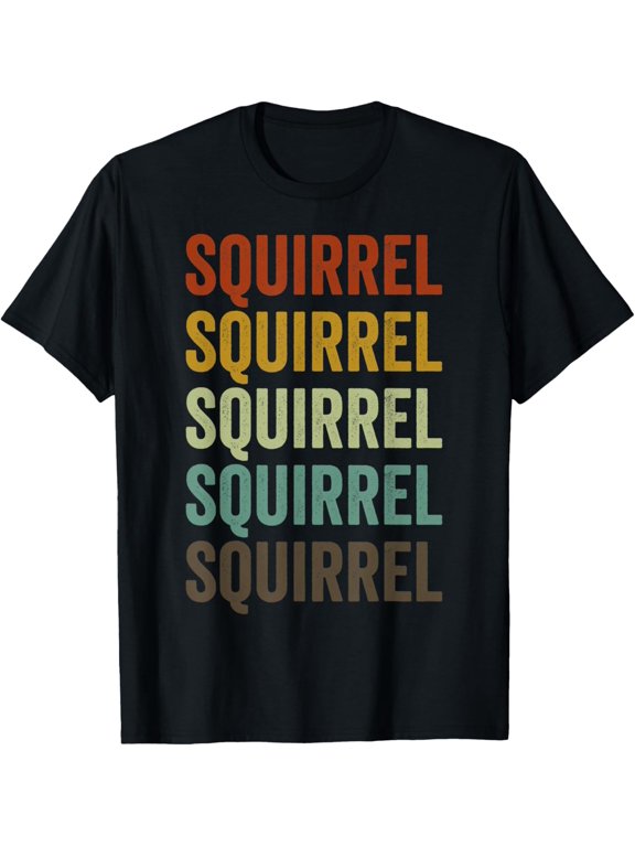 t-shirt Squirrel Retro T-Shirt mens,black,women,funny,journey,Crew Neck, Short Sleeve,printing