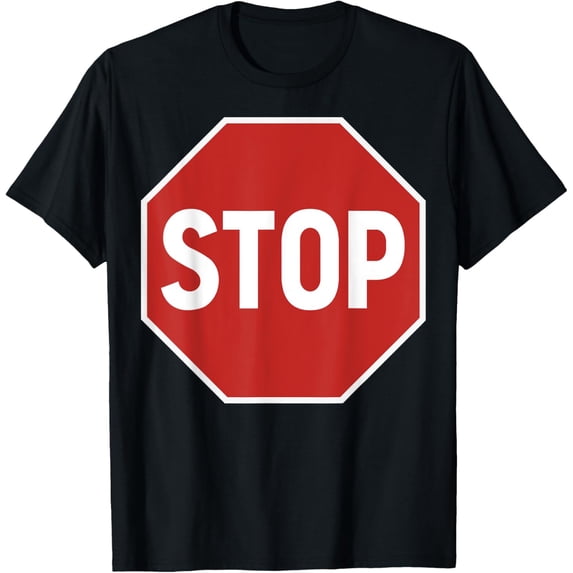 t-shirt Stop Sign Costume Novelty Road Signs Halloween Outfit T-Shirt mens,black,women,funny,journey,Crew Neck, Short Sleeve,custom clothing patterns.gift