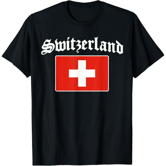 t-shirt Swiss Flag of Switzerland Souvenir for Kids Women Men T-Shirt.