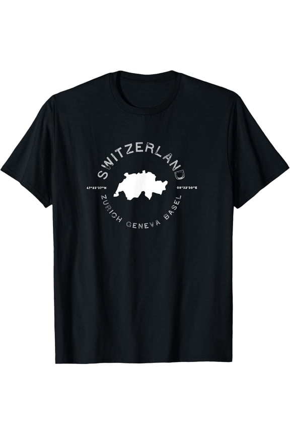 t-shirt Switzerland Zurich Geneva Basel Graphic Vintage T-Shirt mens,black,women,funny,journey,Crew Neck, Short Sleeve,custom clothing patterns.gift