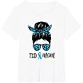thumbnail image 1 of t-shirt T1D Mom Type 1 Diabetes Awareness Month T-ShirtMen and women can wear white T-shirts, gifts. Age: M,，L，XL，2XL,3XL, 4XL, 1 of 4