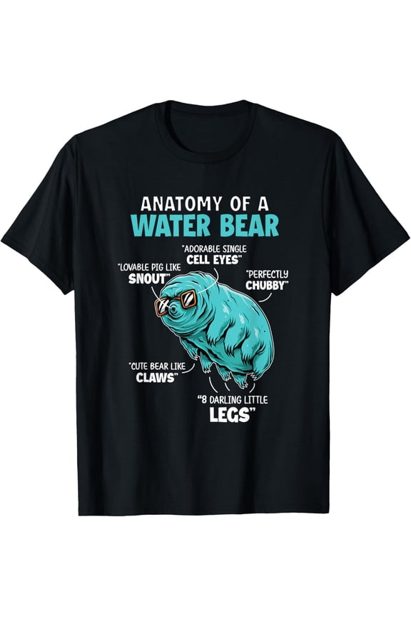 t-shirt Tardigrade Anatomy Water Bear Funny Science Microbiology Art T-Shirt mens t shirt，black，women，funny，misfits，men，journey