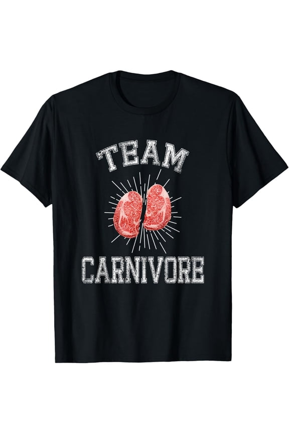 t-shirt Team Carnivore Keto Carnivore Meat Eater BBQ Beef T-Shirt mens,black,women,funny,journey,Crew Neck, Short Sleeve,printing