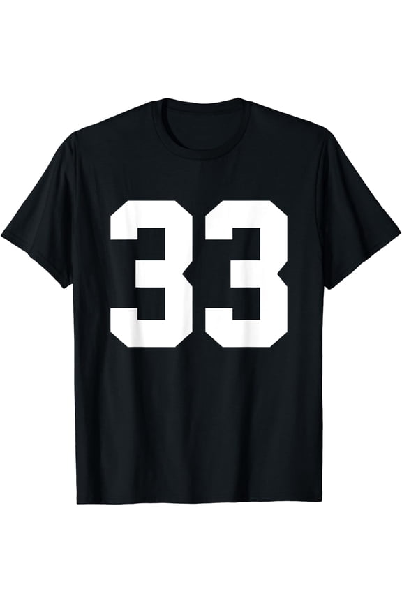 t-shirt Team Uniform Jersey Number 33 Birthday Varsity Sports t-shirt mens t shirt,black,women,funny,misfits,men,journey