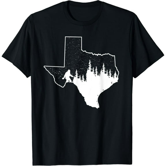 t-shirt Texas Bigfoot Gift Sasquatch Silhouette State Pride Nature T-Shirt mens t shirt,black,women,funny,misfits,men,journey