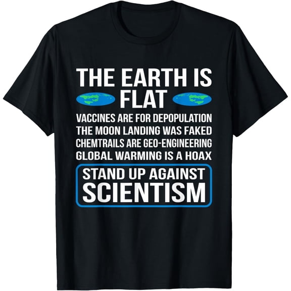t-shirt The Earth Is Flat Funny Flat Earth Society Graphic T-Shirt mens t shirt,black,women,funny,misfits,men,journey
