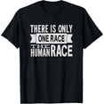 thumbnail image 1 of t-shirt There is Only One Race, the Human Race - Baha'i clothing T-ShirtMen and women can wear, black T-shirts, gifts. Age: M,L，XL 2XL, 3XL, 4XL, 1 of 4