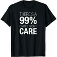 thumbnail image 1 of t-shirt There's A 99% Chance I Don't Care Shirt Keep Thinking T-Shirt mens t shirt，black，women，funny，misfits，men，journey, 1 of 4