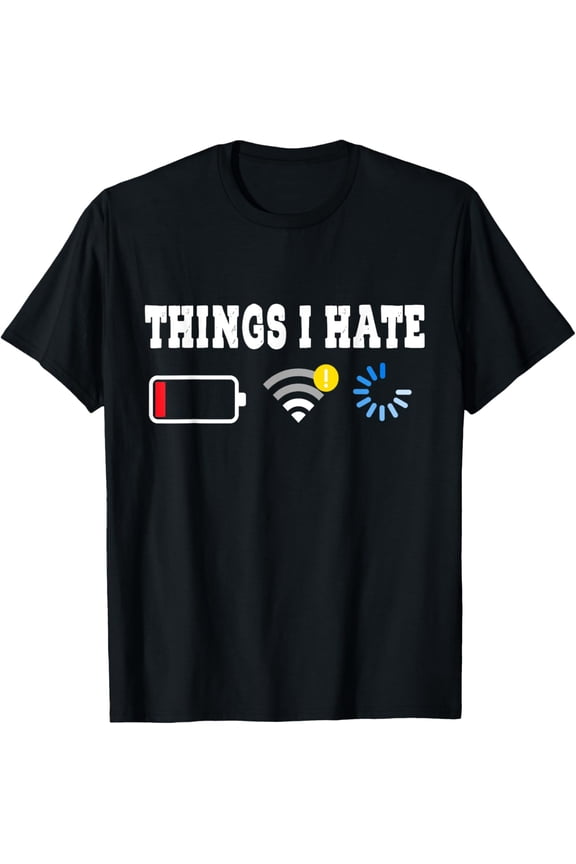t-shirt Things I Hate - Gamer Computer Science Programmer & Coding T-Shirt mens，black，women，funny，men，journey，Crew Neck, Short Sleeve,printing