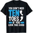 thumbnail image 1 of t-shirt Toe Amputee Look this good Funny Amputated Toe Survivor T-Shirt mens，black，women，funny，men，journey，Crew Neck, Short Sleeve,printing, 1 of 4
